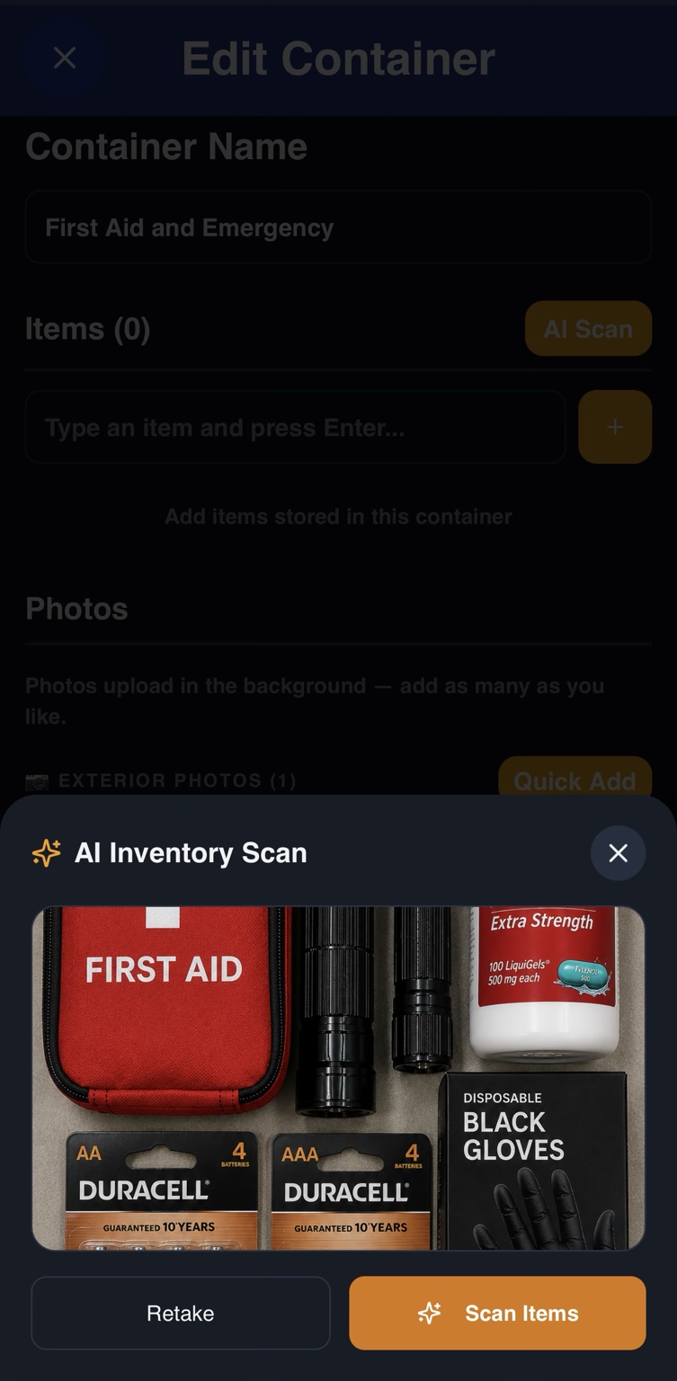 Boxy AI Inventory Scan before scanning items